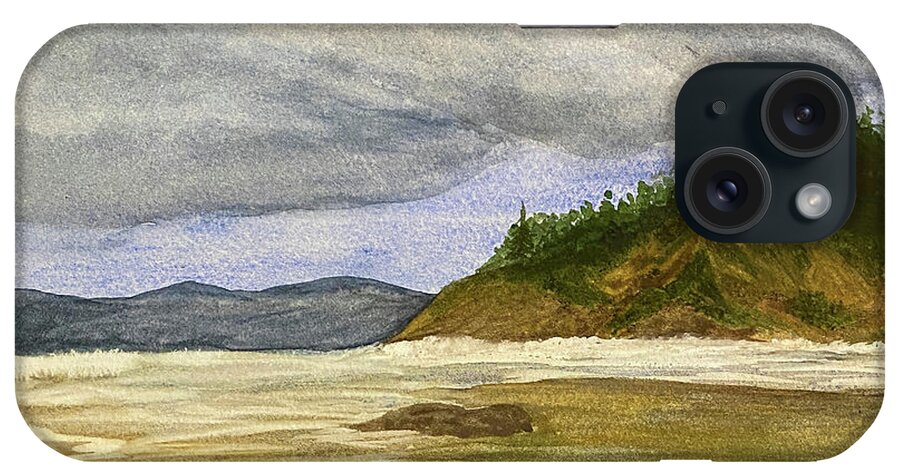 Oregon Coast iPhone Case featuring the painting Oregon Coast by Lisa Neuman