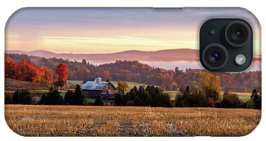 Fall iPhone Case featuring the photograph Irasburg Fall Wide Angle by Tim Kirchoff