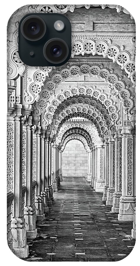Hindu Temple iPhone Case featuring the photograph Ornate Marble Arches by Elvira Peretsman