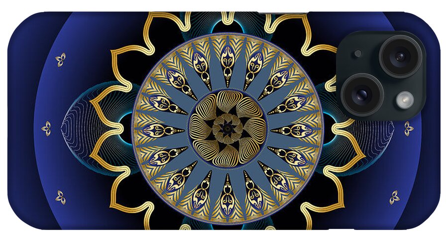 Abstract Mandala iPhone Case featuring the digital art Ornativo Vero Circulus No 4157 by Alan Bennington