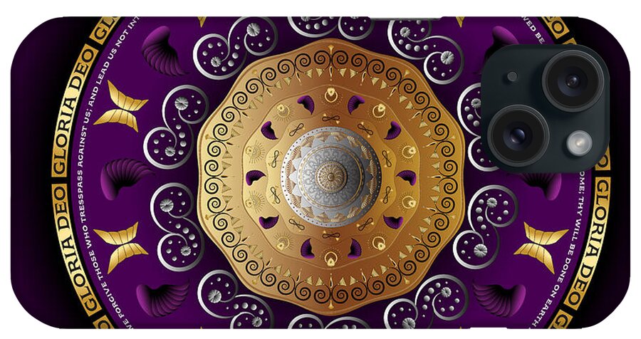 Mandala Graphic Design iPhone Case featuring the digital art Ornativo Vero Circulus No 4240 by Alan Bennington