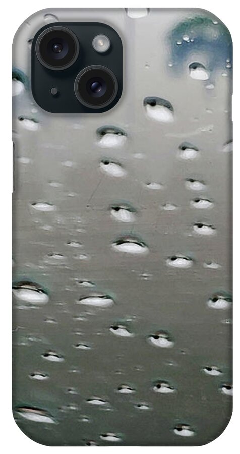 Abstract iPhone Case featuring the mixed media Out in the Rain by Sharon Williams Eng