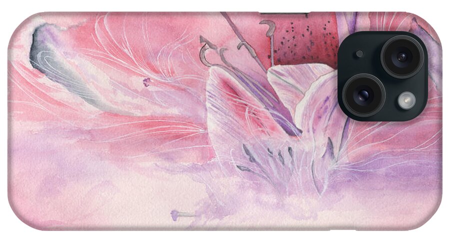 Floral iPhone Case featuring the painting Out of the Mist by Bob Labno