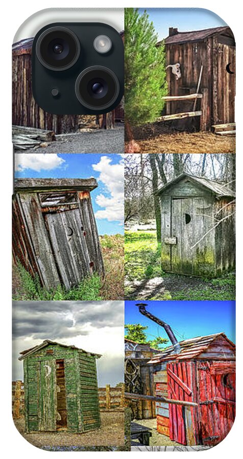 Outhouse iPhone Case featuring the photograph Outhouse Color Panel Vertical by Don Schimmel