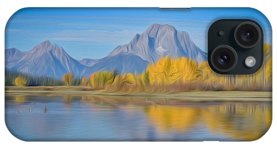 America iPhone Case featuring the photograph Oxbow Bend in Fall by Ed Stokes