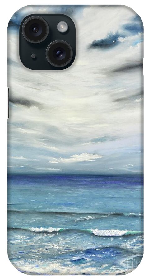Pacific iPhone Case featuring the painting Pacific Seascape by Mary Scott