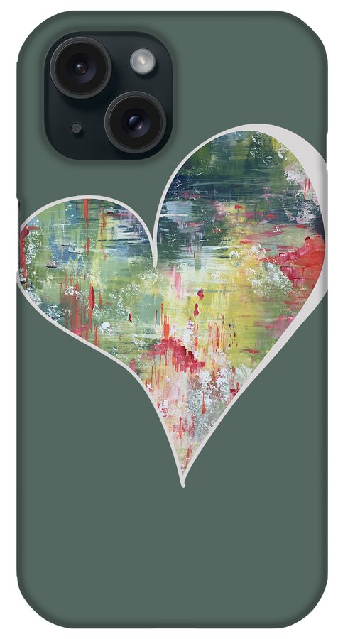 Heart iPhone Case featuring the painting Painted Heart by Christie Olstad