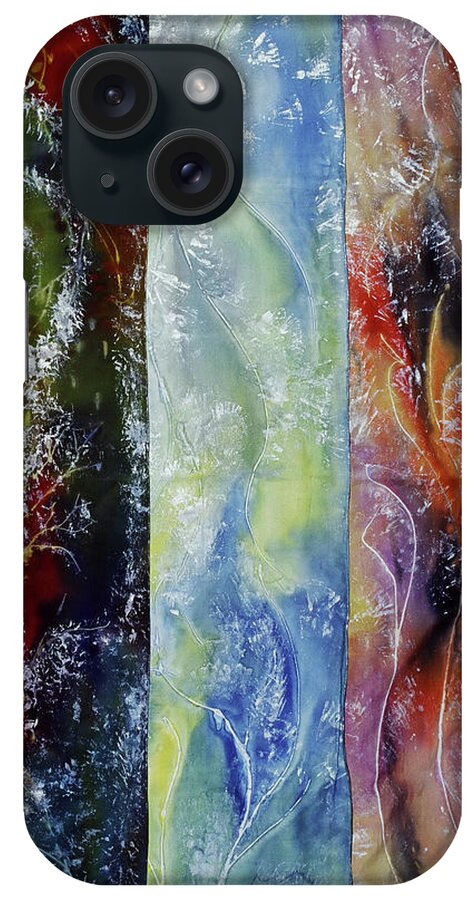  iPhone Case featuring the painting Painted Silk Fabric by Melinda Firestone-White