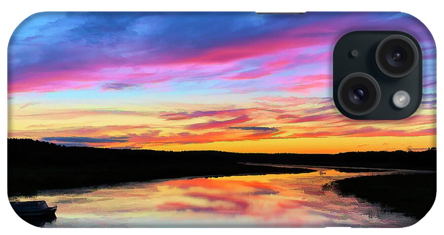 Quaboag River iPhone Case featuring the photograph Painted sky 2 by David Pratt