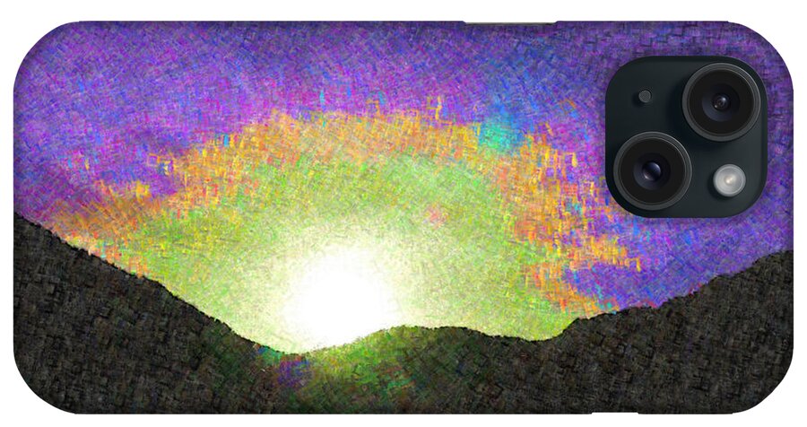 Sunset iPhone Case featuring the photograph Painted Sunsetting Behind the Hills by Katherine Erickson