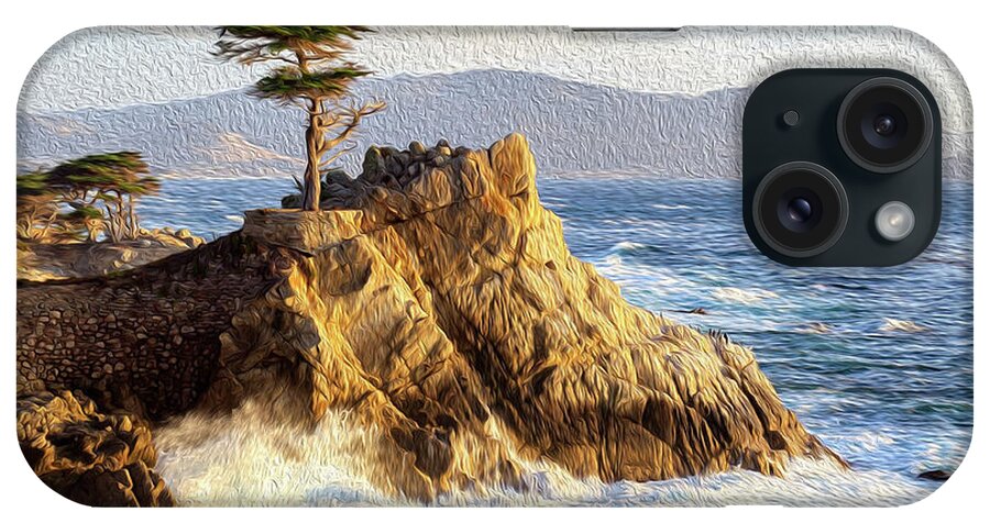Ngc iPhone Case featuring the photograph Painting of the Lone Cypress by Robert Carter