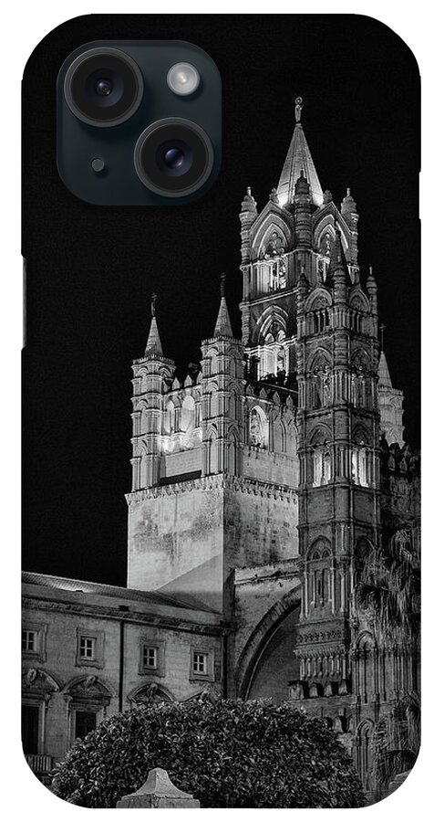 Italy iPhone Case featuring the photograph Palermo Cathedral at Night by Monroe Payne