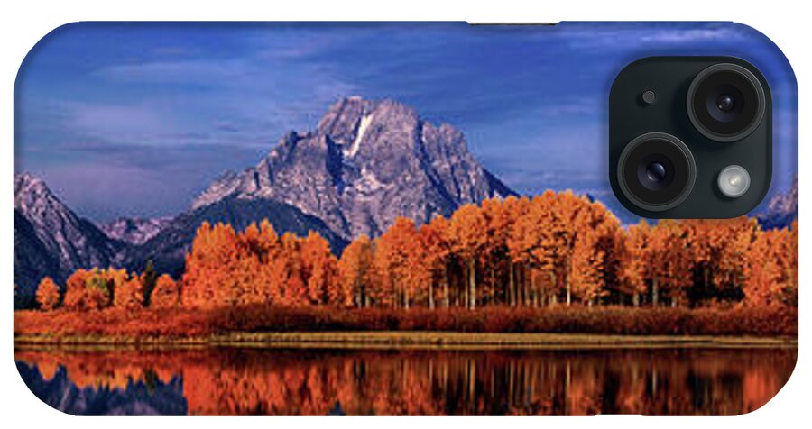 Dave Welling iPhone Case featuring the photograph Panorama Autumn Oxbow Bend Snake River Grand Tetons by Dave Welling