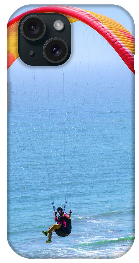 Paragliders iPhone Case featuring the photograph Paragliding on a Breezy Afternoon 13 5.30.22 by Lindsay Thomson