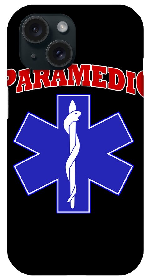 Cool iPhone Case featuring the digital art Paramedic EMS Symbol by Flippin Sweet Gear