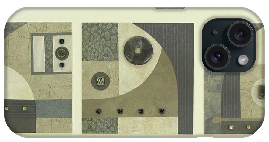 Mixed-media iPhone Case featuring the mixed media Passages by MaryJo Clark
