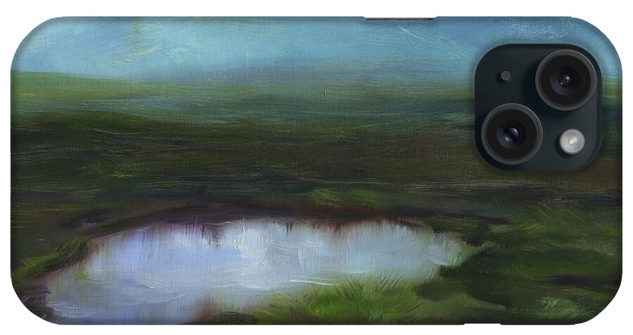 Land Scape iPhone Case featuring the painting Passing Storms by Susan Hensel