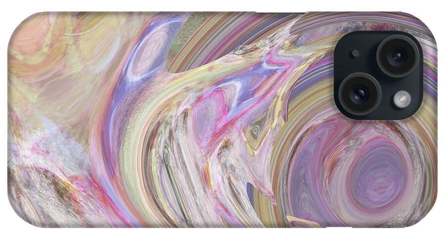 Pastel iPhone Case featuring the digital art Pastel Vortex by Jacqueline Shuler