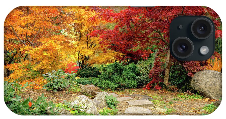 Trees iPhone Case featuring the photograph Path Through Autumn by Randy Bradley