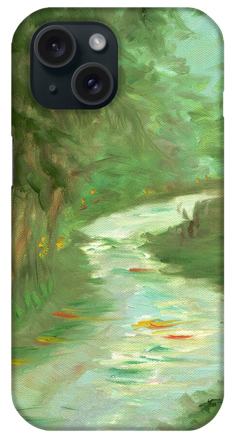 Path iPhone Case featuring the painting Path to Serenity by Juliette Becker