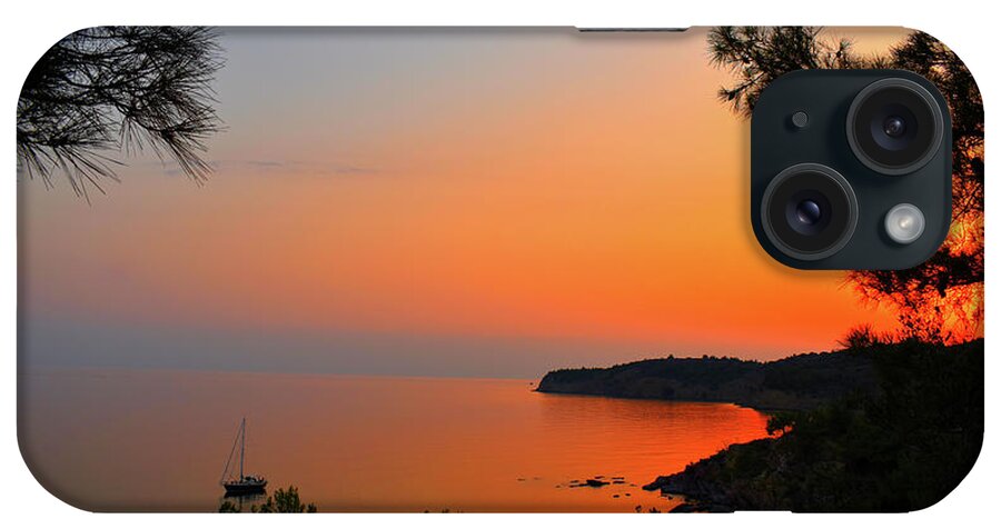 Amazing Sunset iPhone Case featuring the photograph Peace of Harmony Sunset In The Bay 02 by Leonida Arte