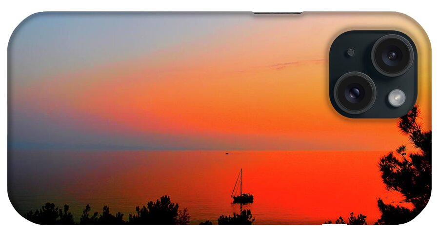 Amazing Sunset iPhone Case featuring the photograph Peace of Harmony Sunset In The Bay by Leonida Arte