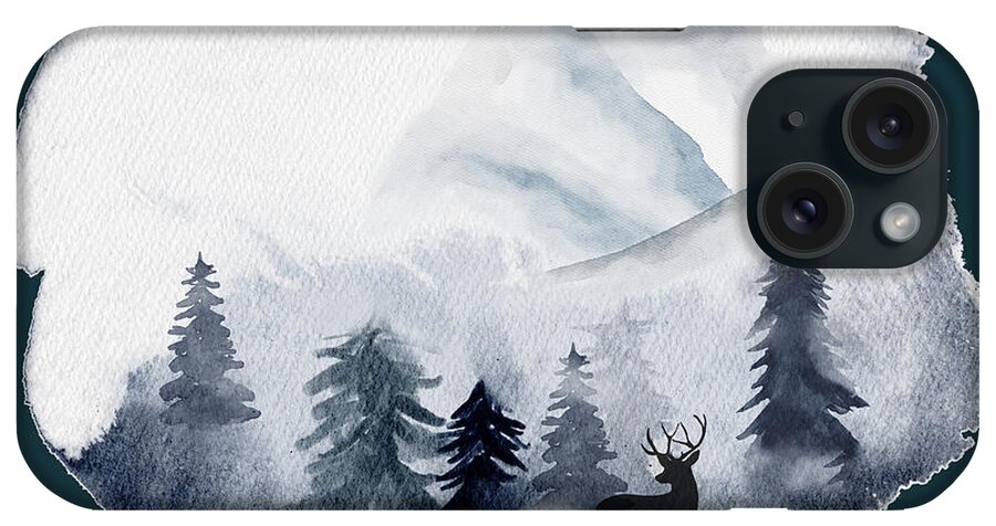 Forest iPhone Case featuring the painting Peaceful Morning In The Magical Forest by Johanna Hurmerinta