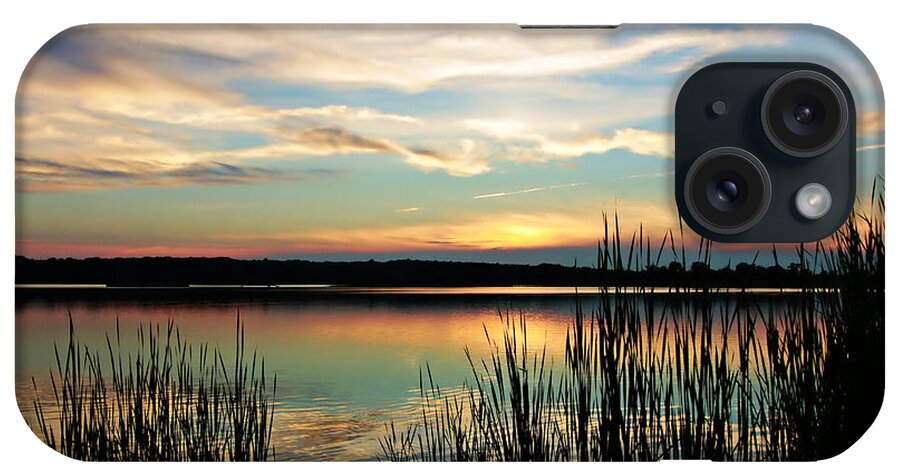 Lake Sunset iPhone Case featuring the photograph Peaceful Sunset by Mary Walchuck
