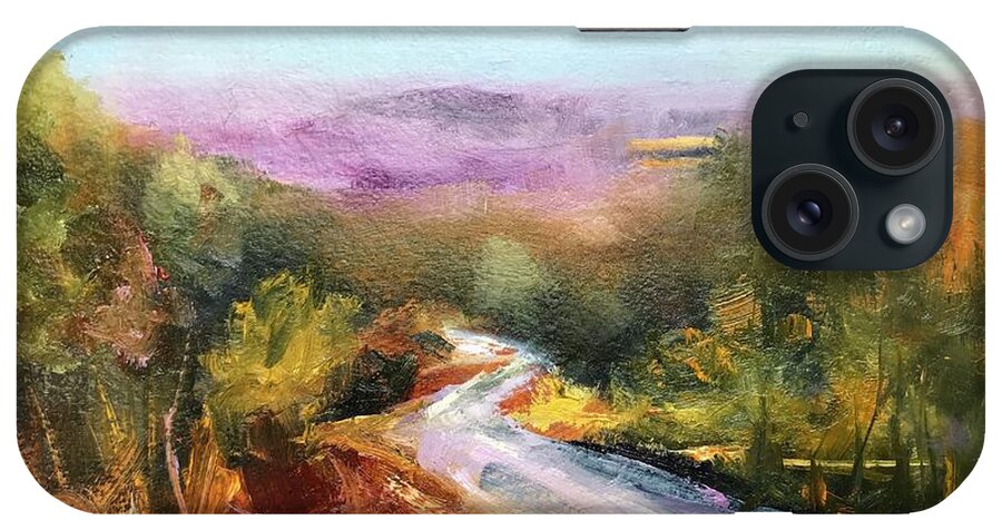 Peak's Hill iPhone Case featuring the painting Peak's Hill View by Carol Berning