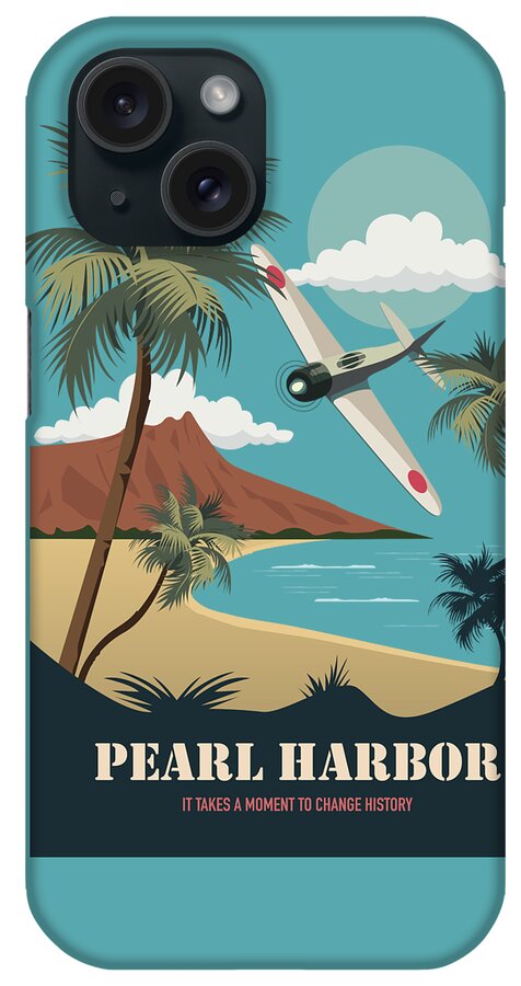 Movie Poster iPhone Case featuring the digital art Pearl Harbor - Alternative Movie Poster by Movie Poster Boy