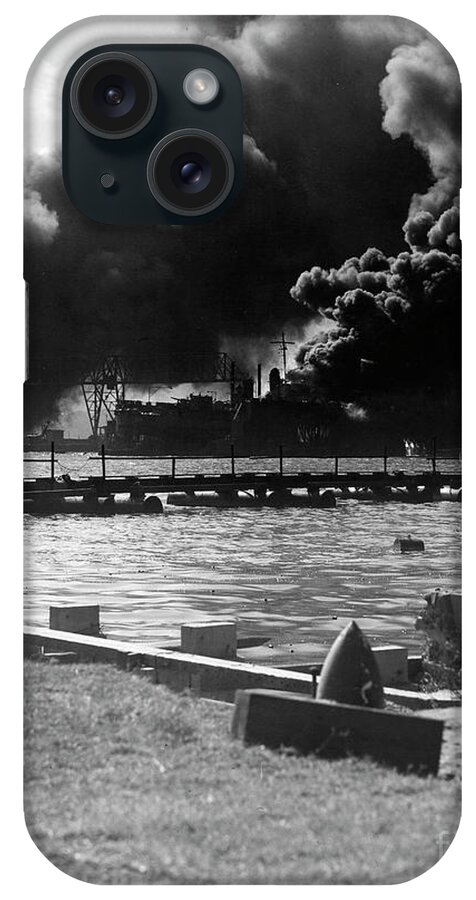 1941 iPhone Case featuring the photograph Pearl Harbor - Uss Shaw, 1941 by Granger