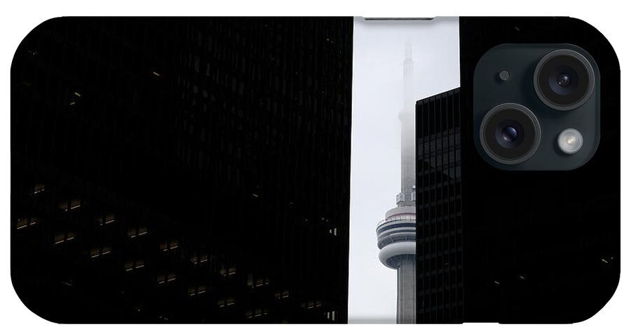 Toronto iPhone Case featuring the photograph Peekaboo Landmark Again With Fog Redaction by Kreddible Trout