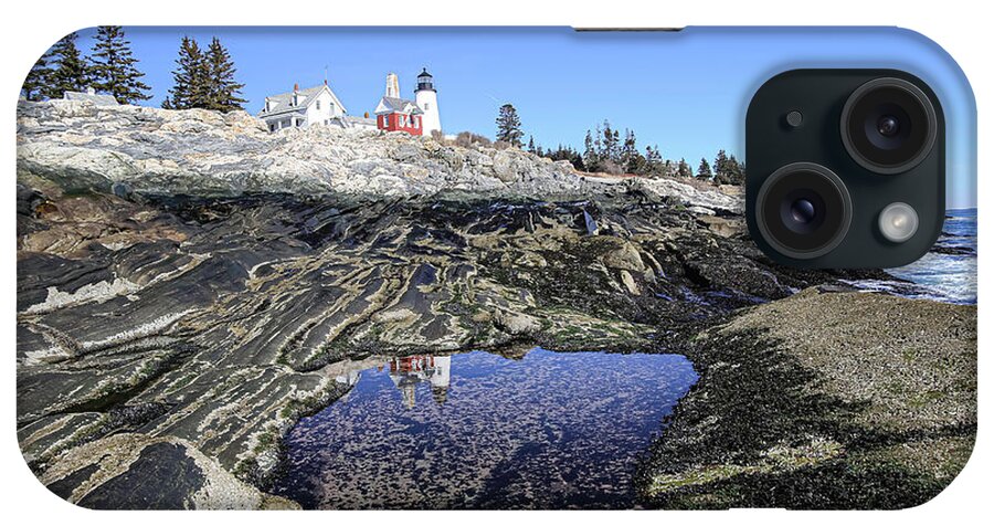 Lighthouse iPhone Case featuring the photograph Pemaquid Point Light reflection by George Kenhan