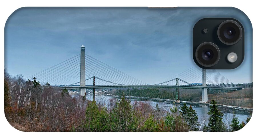Bucksport iPhone Case featuring the photograph Penobscot Narrows Bridge by Guy Whiteley
