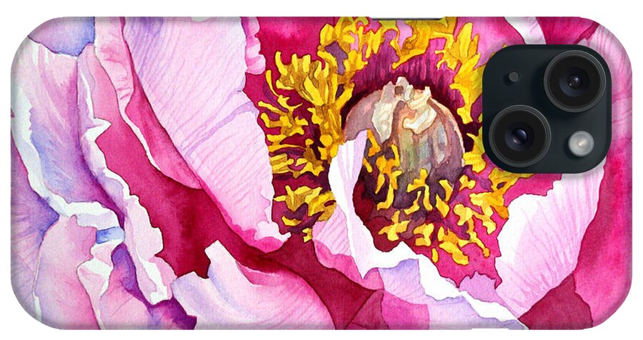 Peony iPhone Case featuring the painting Peony by Espero Art