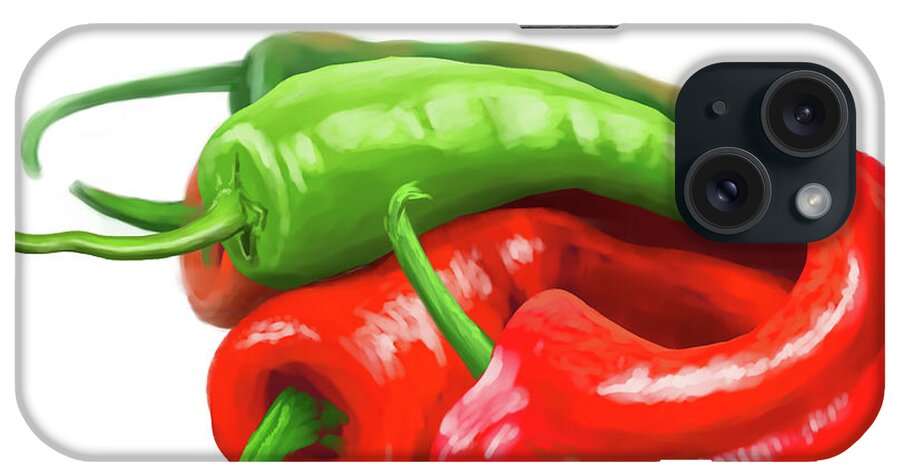 Peppers iPhone Case featuring the digital art Pepper Joy by Rohvannyn Shaw