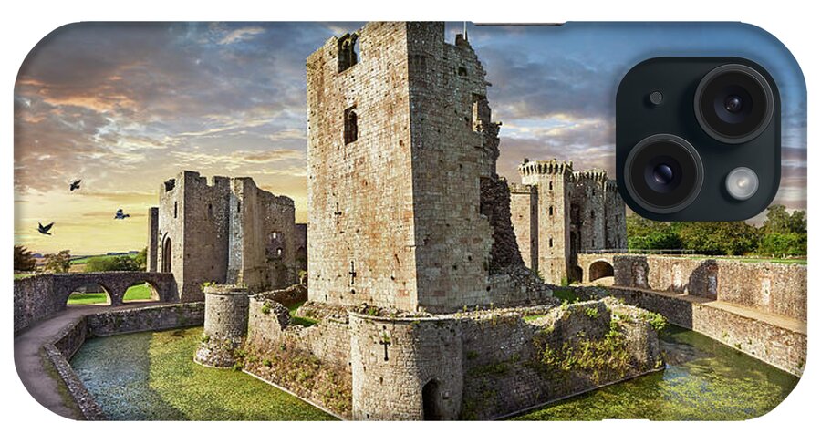 Raglan Castle iPhone Case featuring the photograph Photo of the picturesque Raglan Castle Wales #1 by Paul E Williams