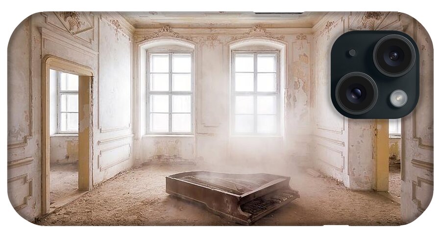 Abandoned iPhone Case featuring the photograph Piano in the Dust by Roman Robroek