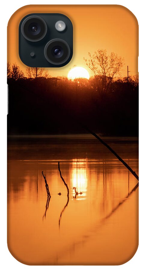Sunrise iPhone Case featuring the photograph Pickerington Pond by Arthur Oleary