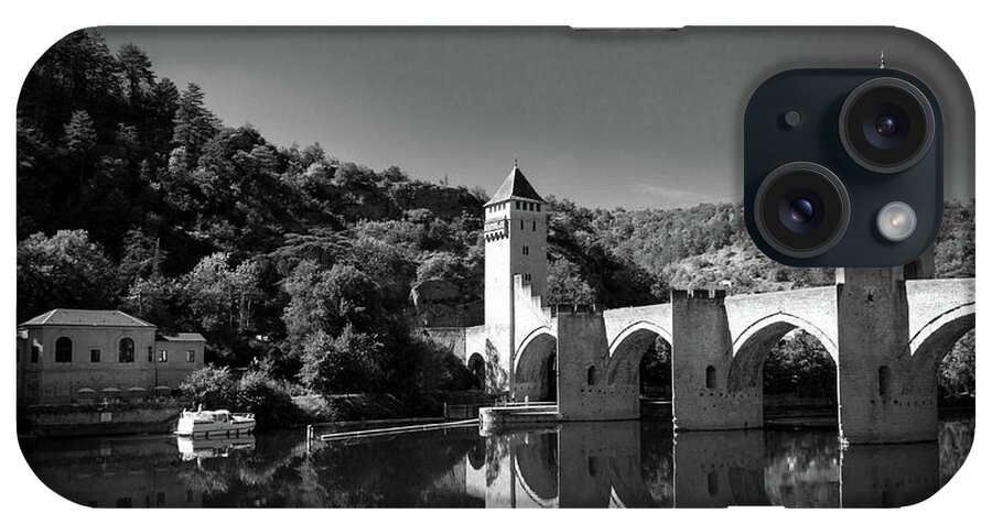 Cahors iPhone Case featuring the photograph Picturesque Pont Valentre in Cahors by Seeables Visual Arts