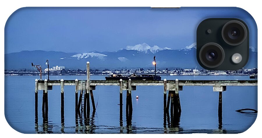 Pier iPhone Case featuring the photograph Pier and Mountains by Anamar Pictures