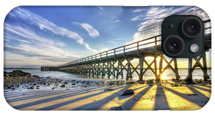 Fort Foster iPhone Case featuring the photograph Pier at Sunset by Eric Gendron