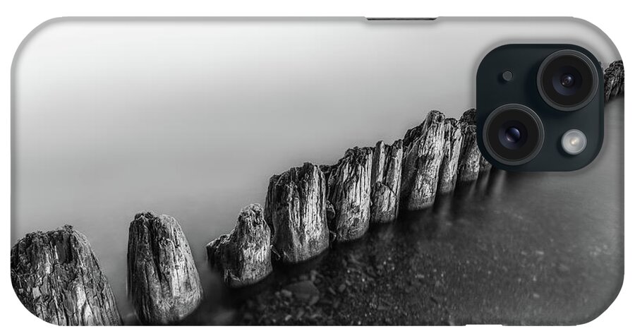 Two Harbors iPhone Case featuring the photograph Pier Pilings by Andy Kunz