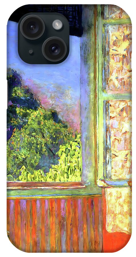 Pierre Bonnard iPhone Case featuring the painting Pierre Bonnard - The Open Window by Jon Baran