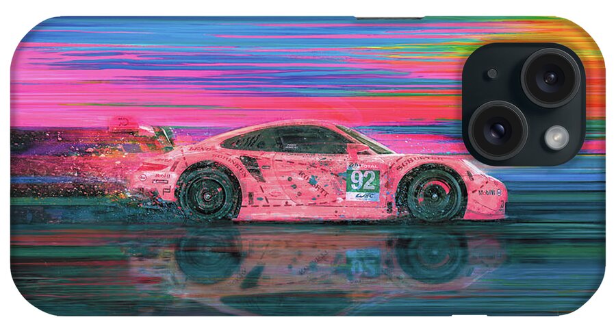 Porsche iPhone Case featuring the mixed media Pigs Can Fly by Alan Greene