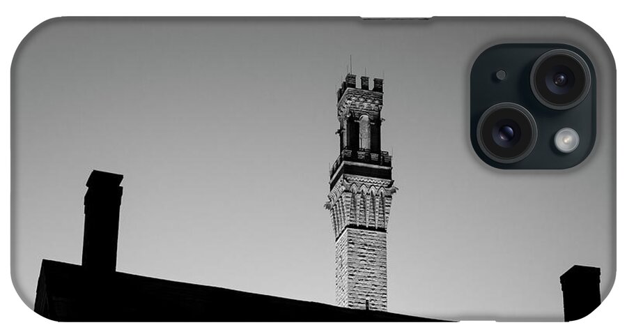 Cape Cod iPhone Case featuring the photograph Pilgrim Monument III Provincetown MA BW by David Gordon