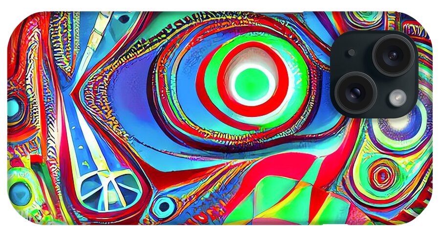 Abstract Ai iPhone Case featuring the digital art Pinball Wizard by Fred Moore