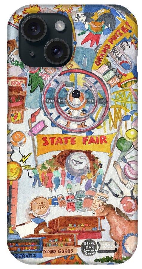 Toy iPhone Case featuring the painting Pinball Game by Lynne Reichhart