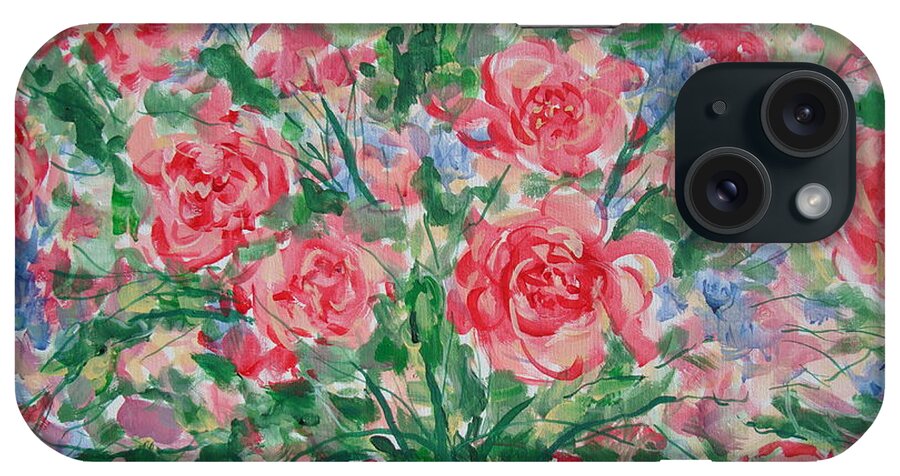 Flowers iPhone Case featuring the painting Pink Beauty. by Leonard Holland