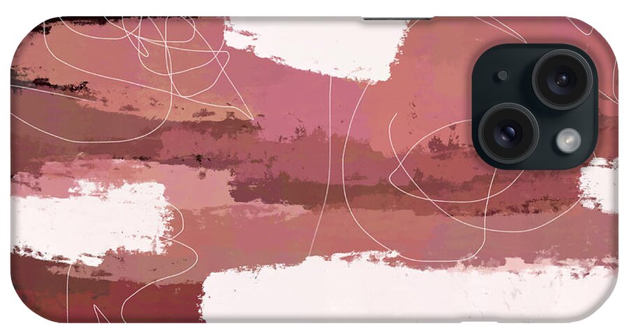 Nude iPhone Case featuring the digital art Pink Clouds by Amber Lasche